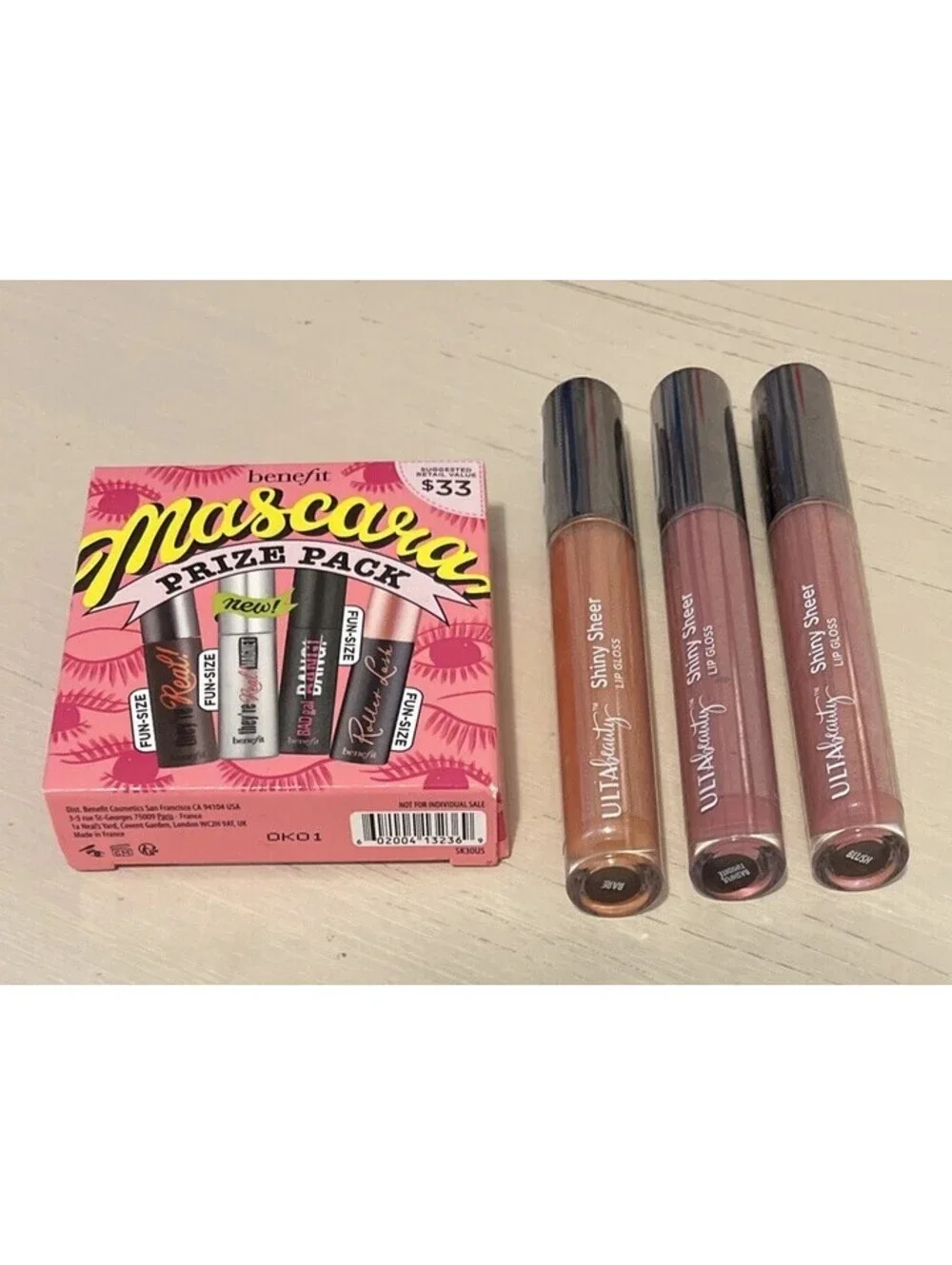 Benefit Womens Mascara Prize Pack 4 Mascaras and 3 Full Size Ulta Glosses!! A827